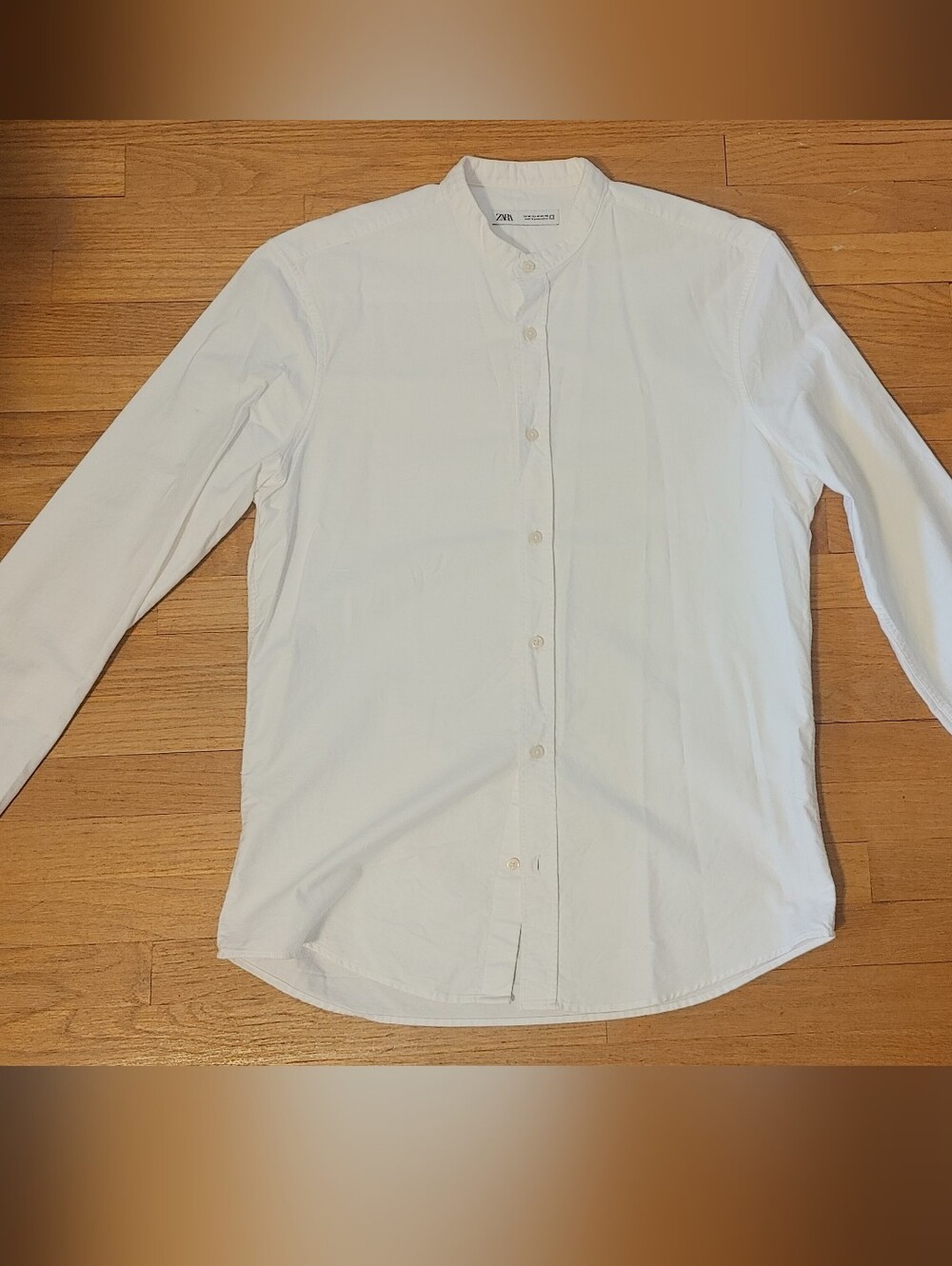 Band Collar Cotton Shirt